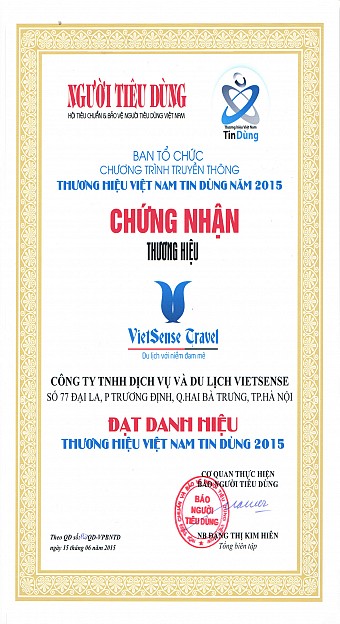 Chứng Nhận Thương Hiệu Việt Nam Tin Dùng